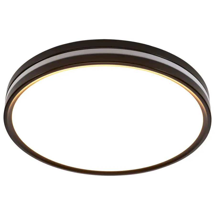15" Flush Mount with Night Light - Matte Black - Image 8