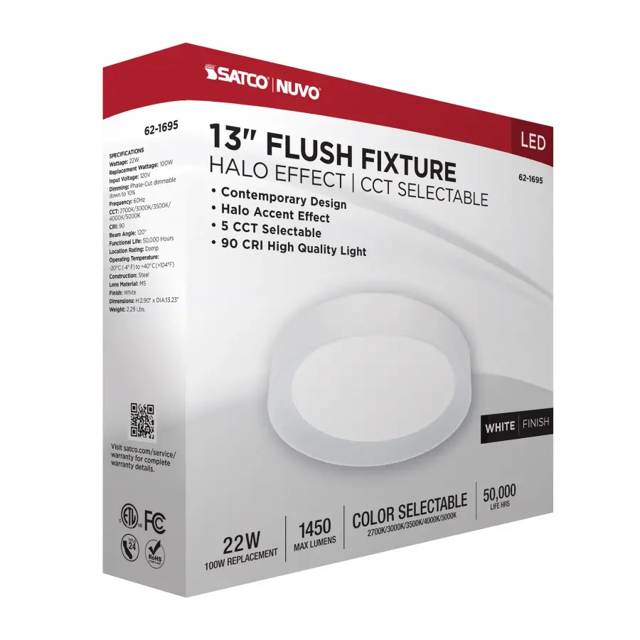 Selene 13" LED Flush Mount with Halo Accent - Image 16