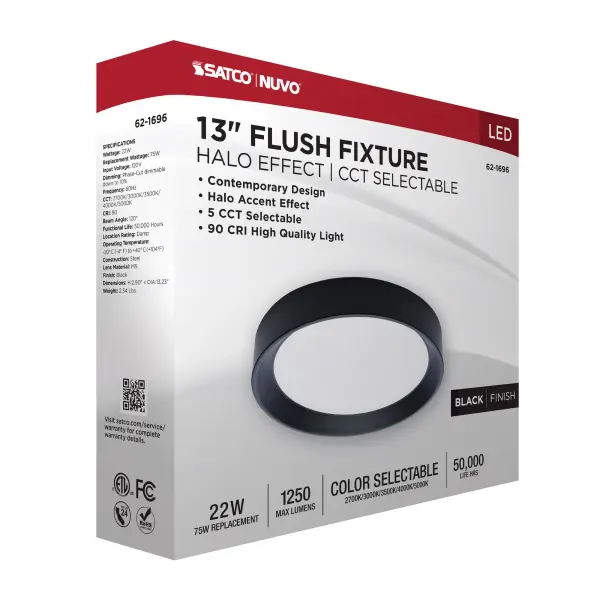 Selene 13" LED Flush Mount with Halo Accent - Image 16