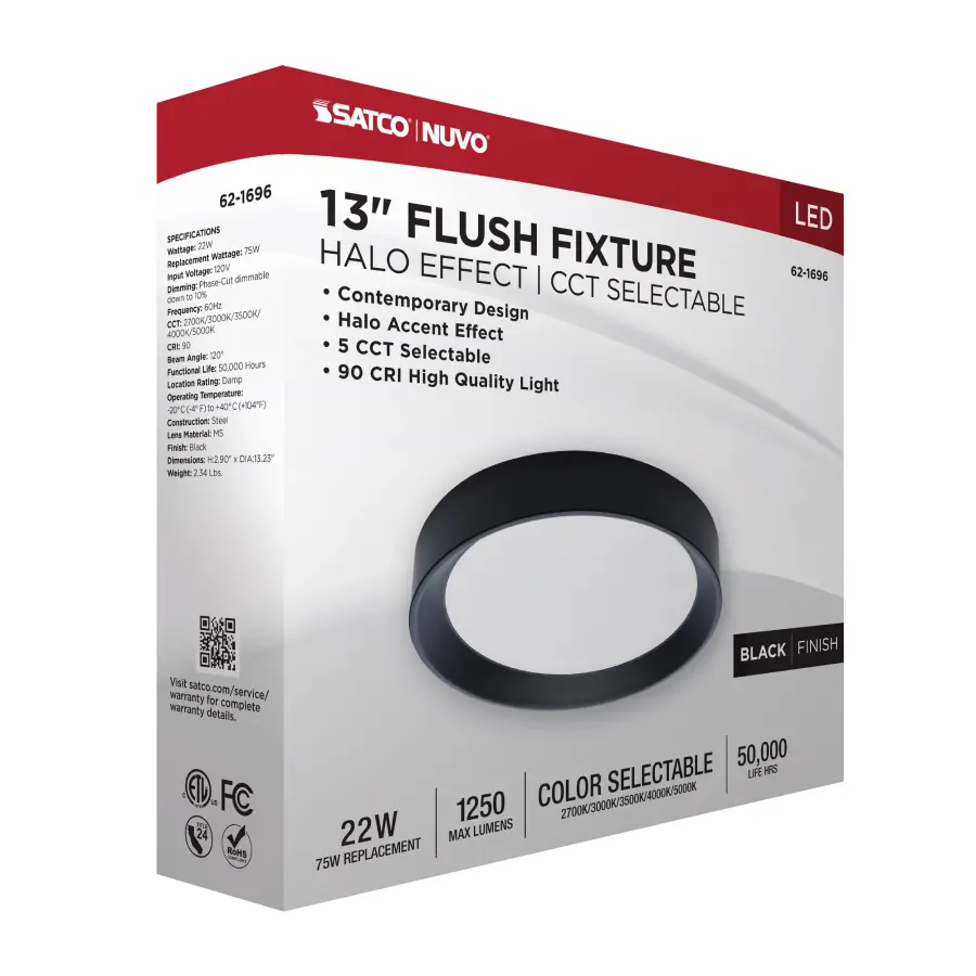 Selene 13" LED Flush Mount with Halo Accent - Image 16