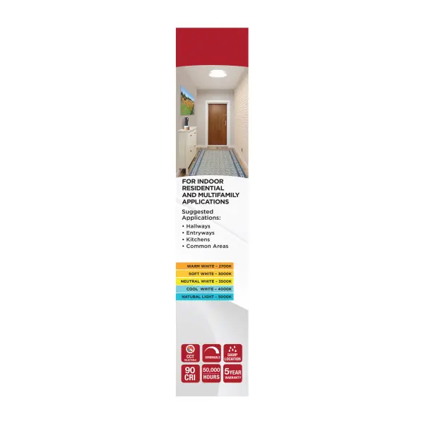 Selene 17" LED Flush Mount with Halo Accent - Image 13