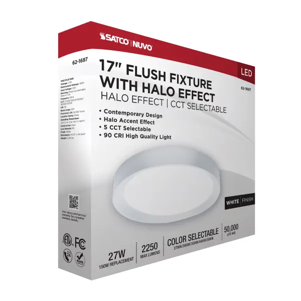 Selene 17" LED Flush Mount with Halo Accent - Image 16