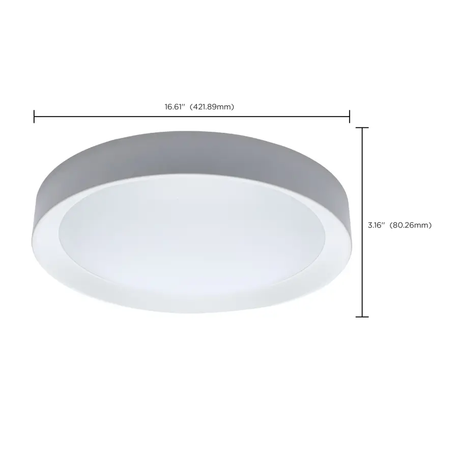 Selene 17" LED Flush Mount with Halo Accent - Image 17