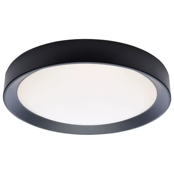 The Selene combines modern aesthetics with practical functionality, featuring 90 CRI LED lighting and a distinctive halo accent. Its 17-inch profile and damp location rating make it versatile for various spaces. - alternate view