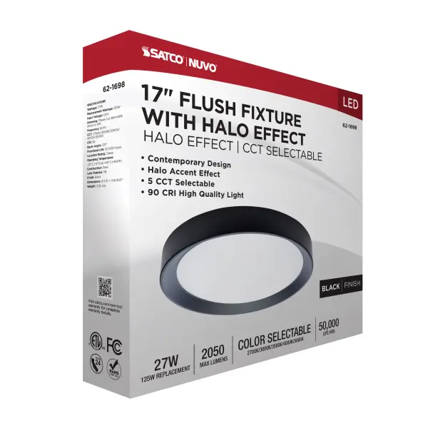 Selene 17" LED Flush Mount with Halo Accent - Image 16