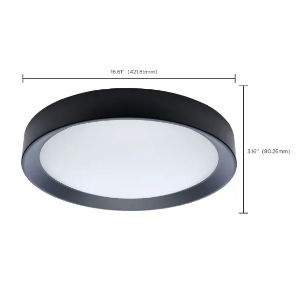 Selene 17" LED Flush Mount with Halo Accent - Image 17