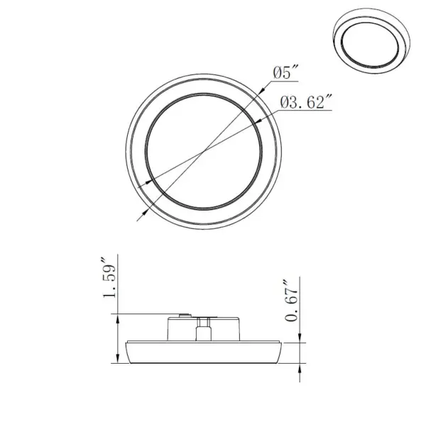 Blink Pro 5" Round LED Flush Mount in Bronze - Image 9