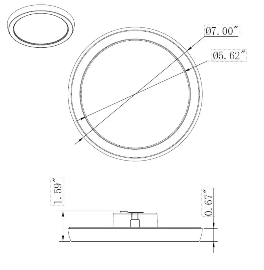 Blink Pro 7" Round LED Flush Mount - Bronze - Image 9