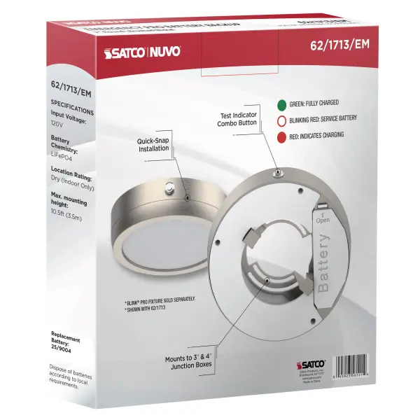 Blink Pro Emergency Battery Backup Round Recessed Light - 7 Inch - Image 7