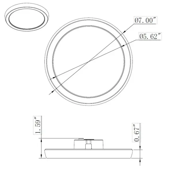 Blink Pro 7" LED Flush Mount - Brushed Nickel - Image 9