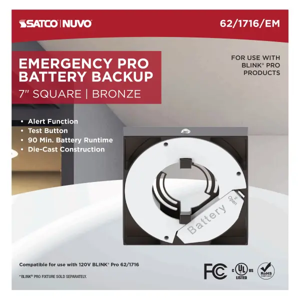 Blink Pro Emergency Battery Backup - 7 Inch Square - Bronze - Image 3