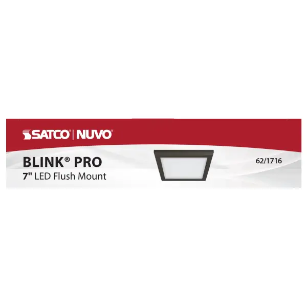 Blink Pro 7" Square LED Flush Mount in Bronze - Image 14