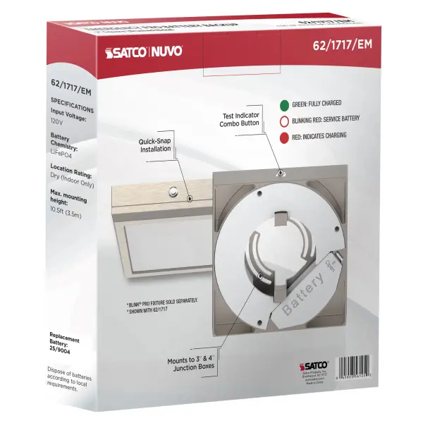 Blink Pro Emergency Battery Backup - 7 Inch Square - Brushed Nickel - Image 7