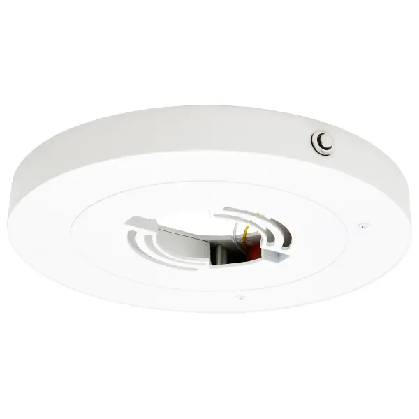 The Blink Pro Emergency Battery Backup provides reliable safety lighting during power outages. Its 9-inch round profile fits standard junction boxes with quick-snap installation, making it ideal for code-compliant applications. - alternate view