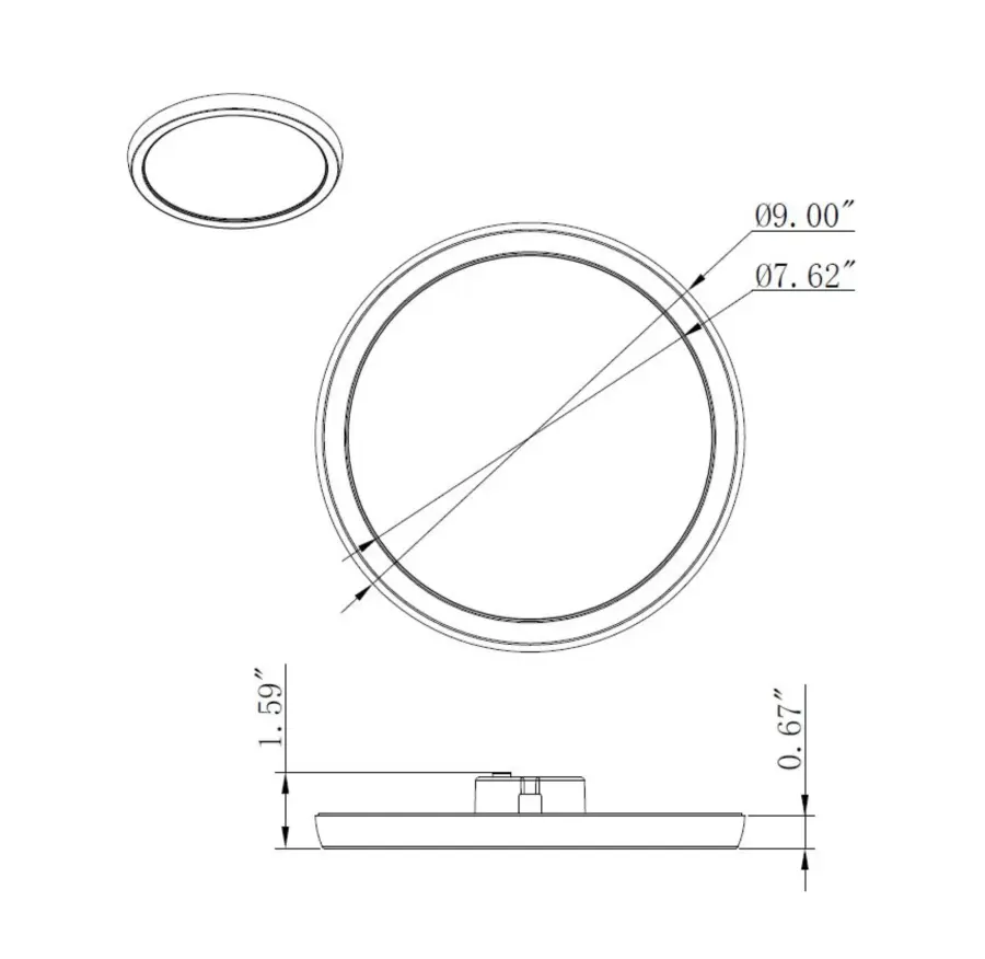 Blink Pro 9" LED Flush Mount - Bronze - Image 9