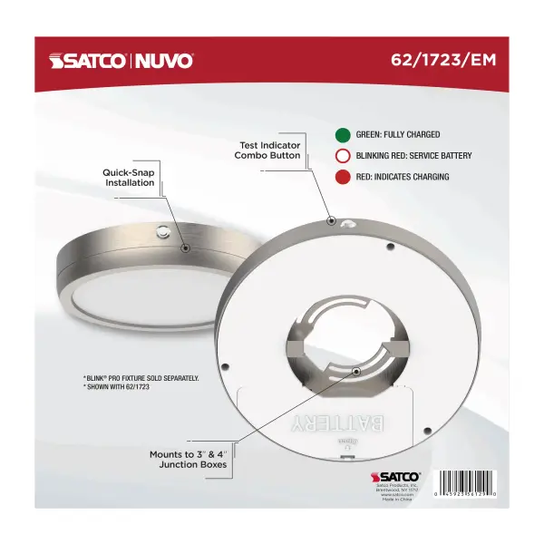 Blink Pro Emergency Battery Backup Round Flush Mount - 9 Inch - Image 4