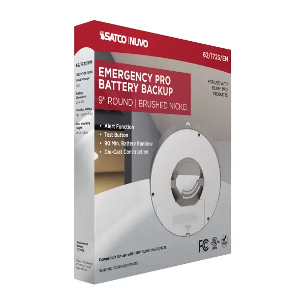 Blink Pro Emergency Battery Backup Round Flush Mount - 9 Inch - Image 8