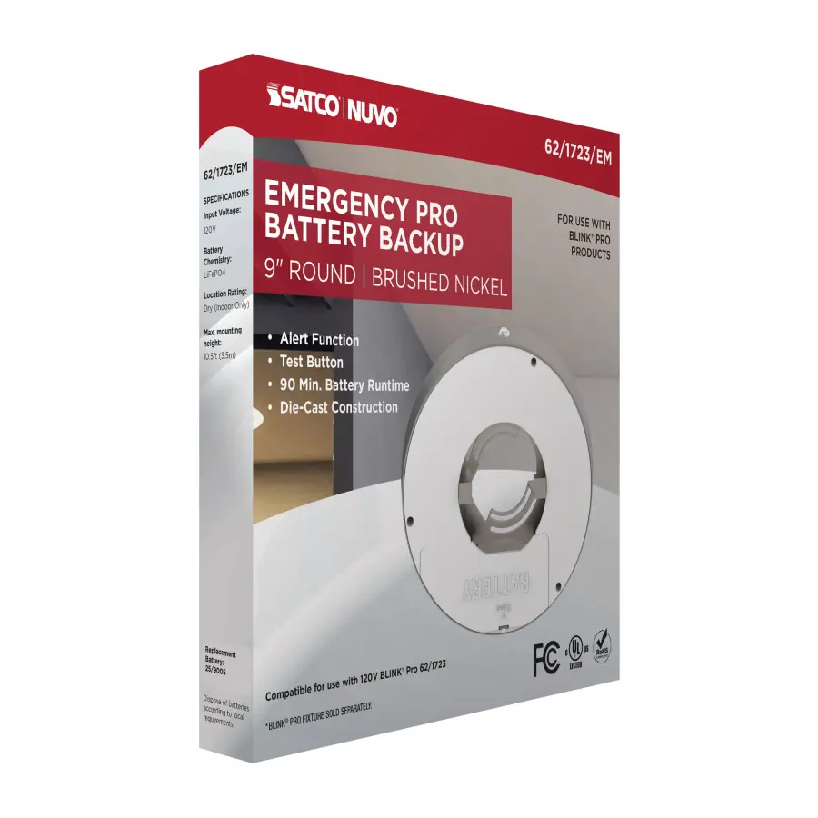 Blink Pro Emergency Battery Backup Round Flush Mount - 9 Inch - Image 8