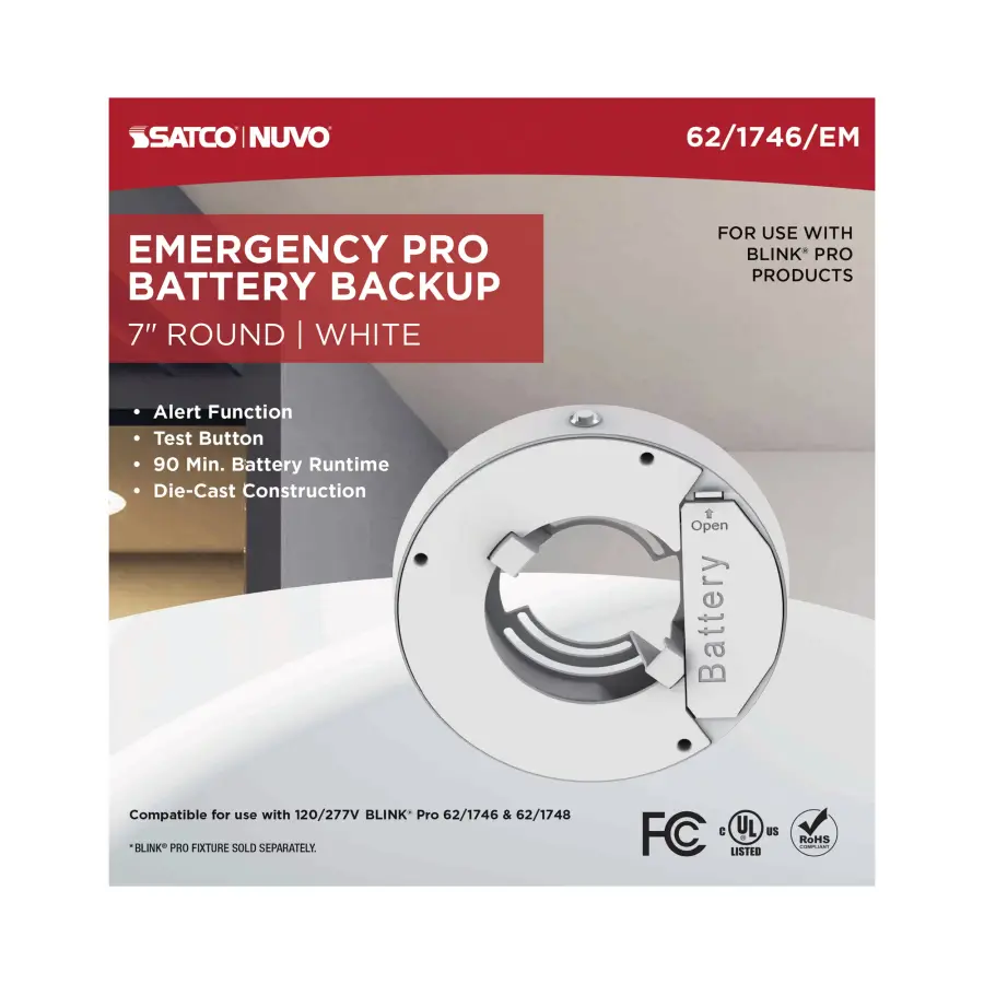 BLINK Pro Emergency Battery Backup - 7 Inch Round - Image 1