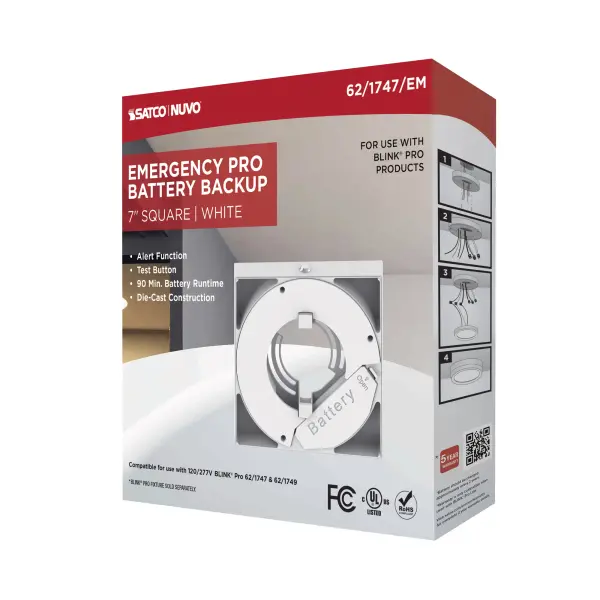 BLINK Pro 7" Square LED Flush Mount - White - Image 12