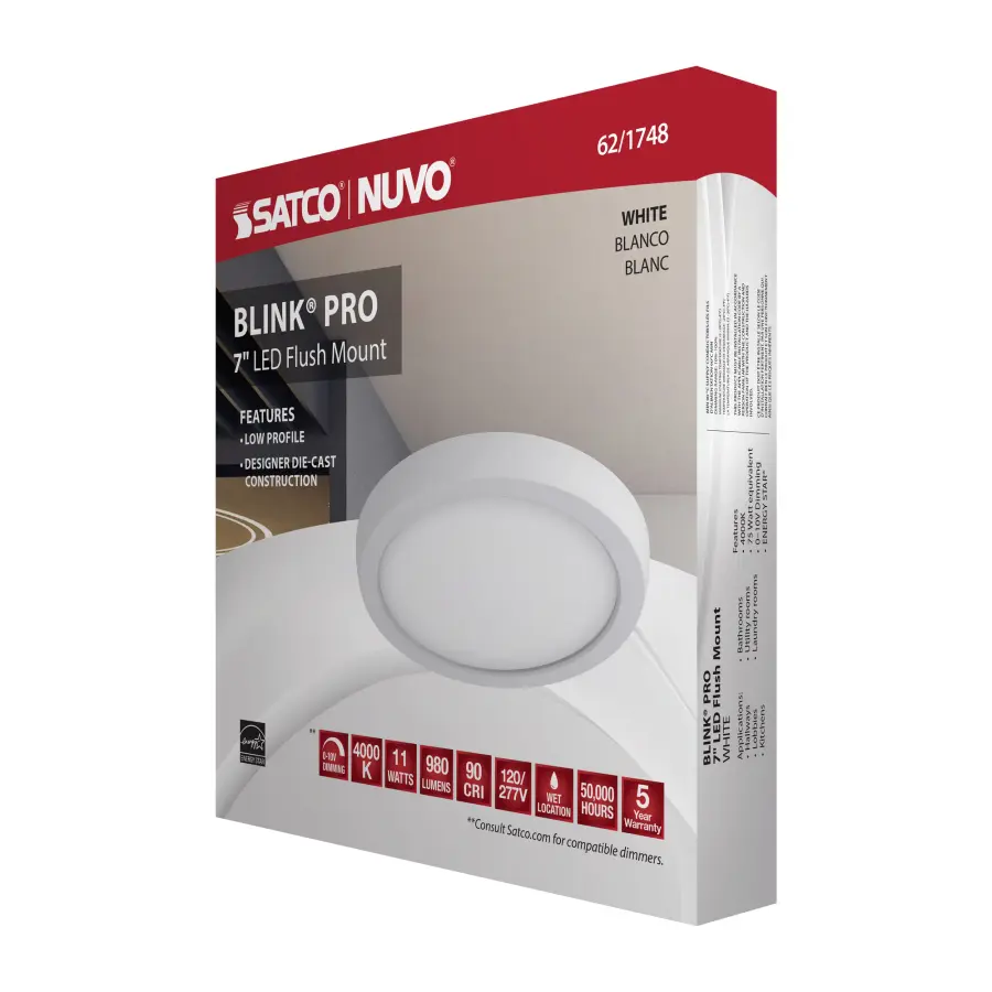 BLINK Pro 7" Round LED Flush Mount - White - Image 13