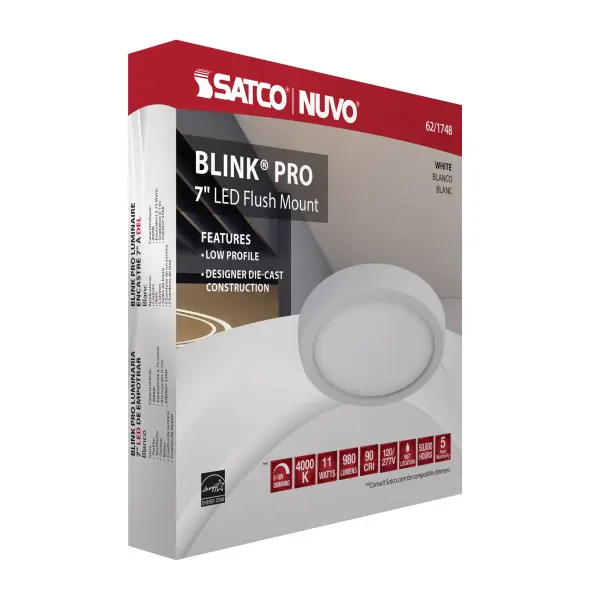 BLINK Pro 7" Round LED Flush Mount - White - Image 14