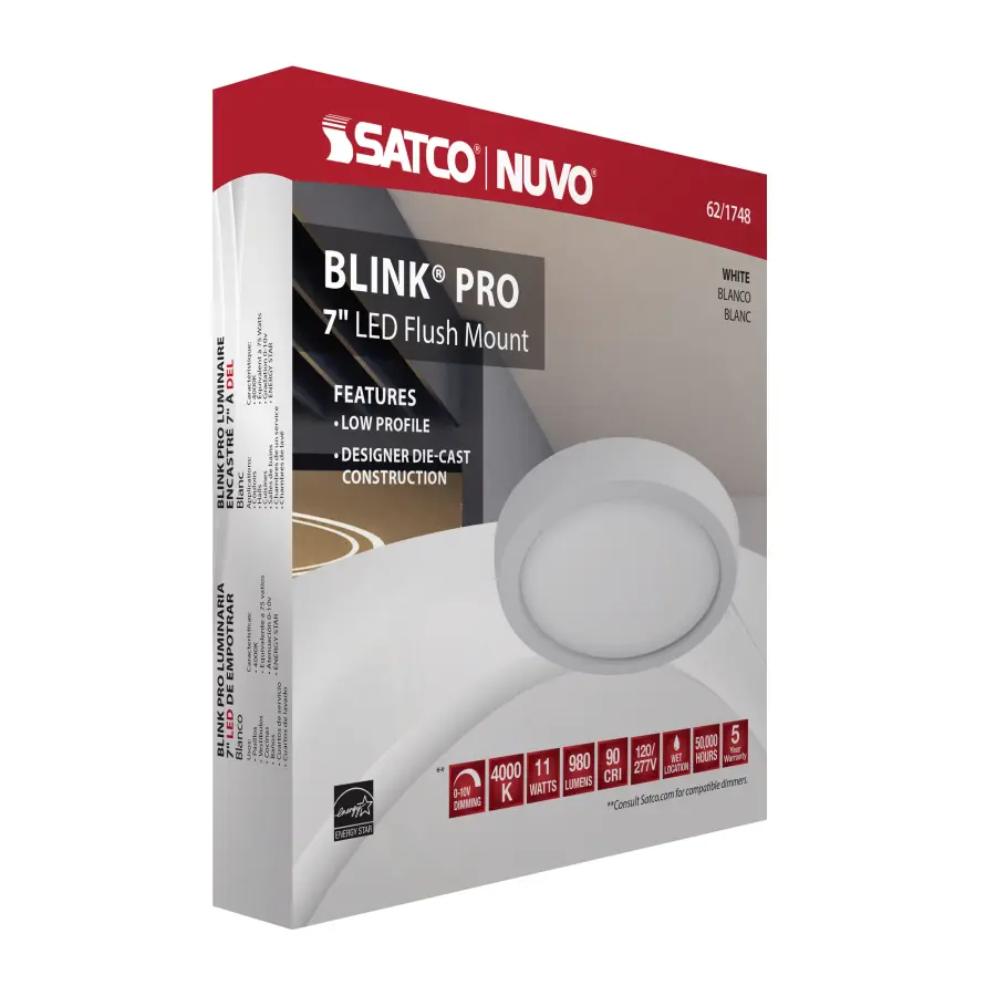 BLINK Pro 7" Round LED Flush Mount - White - Image 14