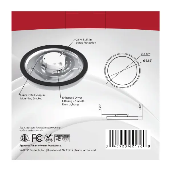 BLINK Pro 7" Round LED Flush Mount - White - Image 10