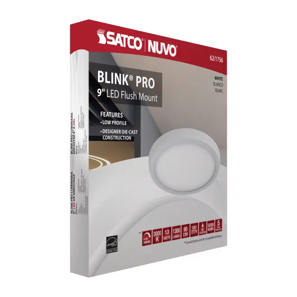 BLINK Pro 9" LED Round Flush Mount - White - Image 14