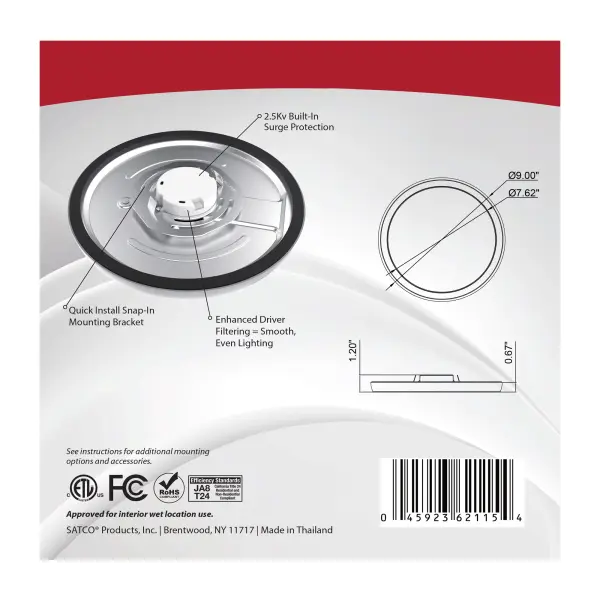 BLINK Pro 9" LED Round Flush Mount - White - Image 10
