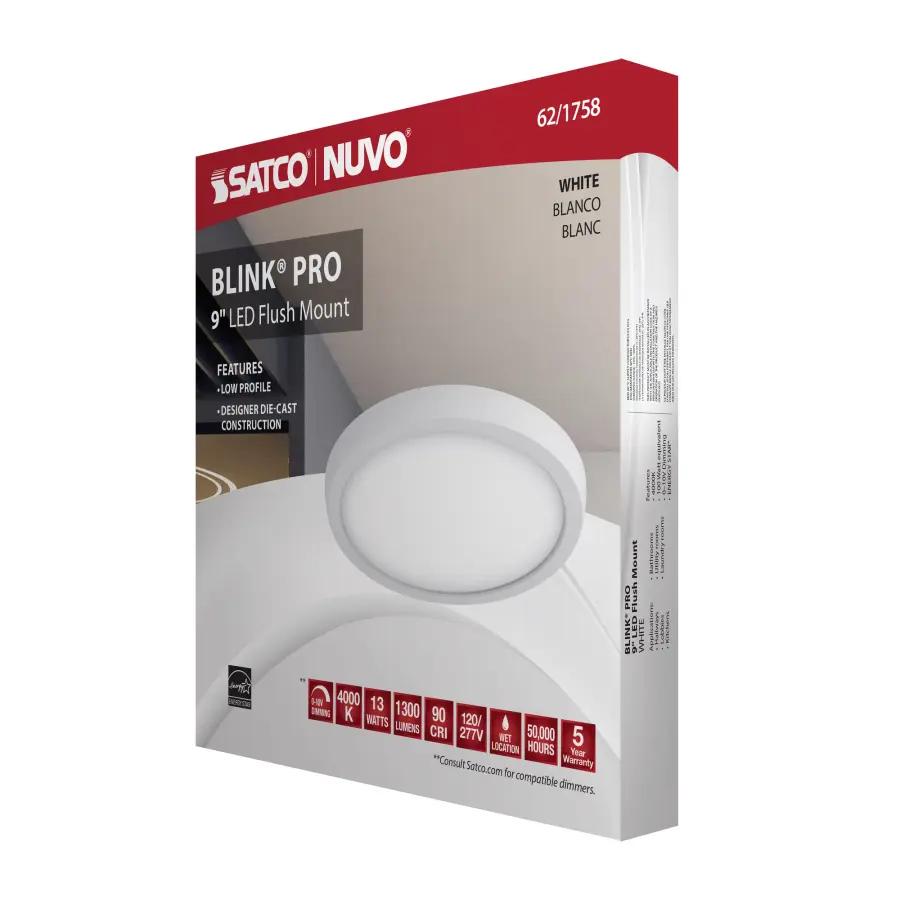 BLINK Pro 9" LED Round Flush Mount - White - Image 13