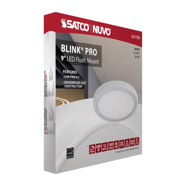 BLINK Pro 9" LED Round Flush Mount - White - Image 14