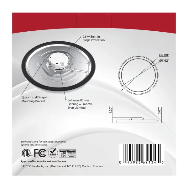 BLINK Pro 9" LED Round Flush Mount - White - Image 10