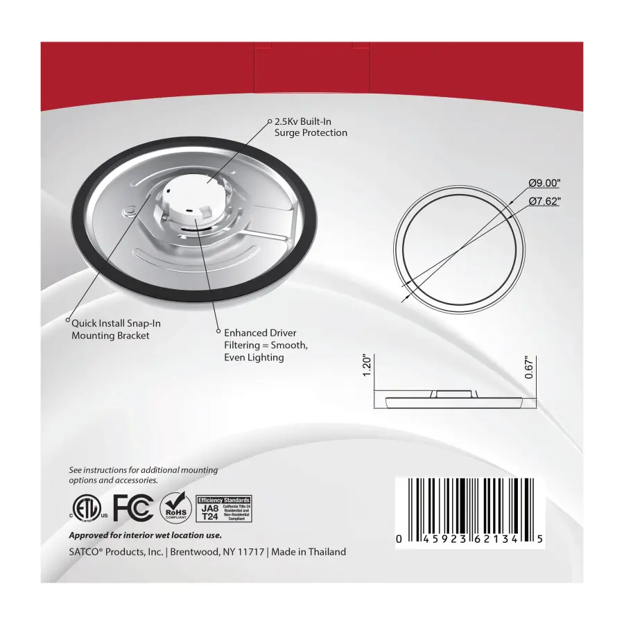 BLINK Pro 9" LED Round Flush Mount - White - Image 10