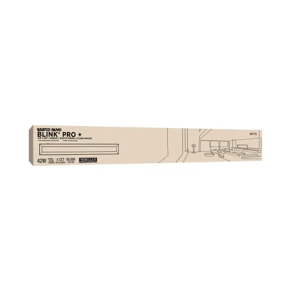 Blink Pro Plus 48" Rectangular LED Flush Mount - Image 12