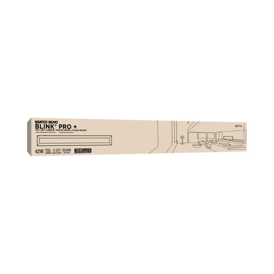 Blink Pro Plus 48" Rectangular LED Flush Mount - Image 12