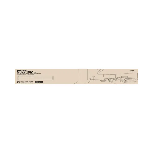 Blink Pro Plus 48" Rectangular LED Flush Mount - Image 9