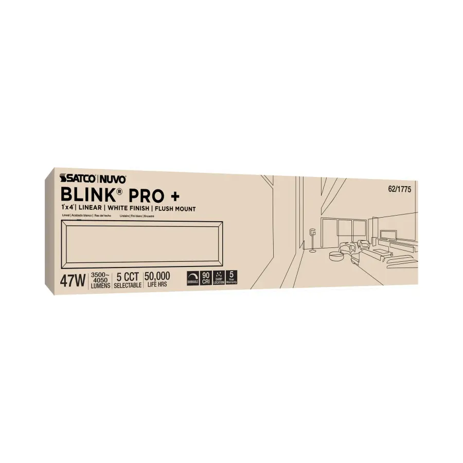 Blink Pro Plus Rectangular Surface Mount LED - 12" x 48" - White - Image 12