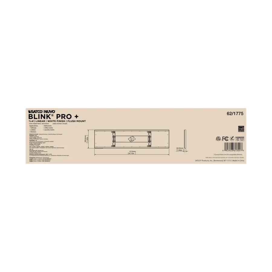 Blink Pro Plus Rectangular Surface Mount LED - 12" x 48" - White - Image 10