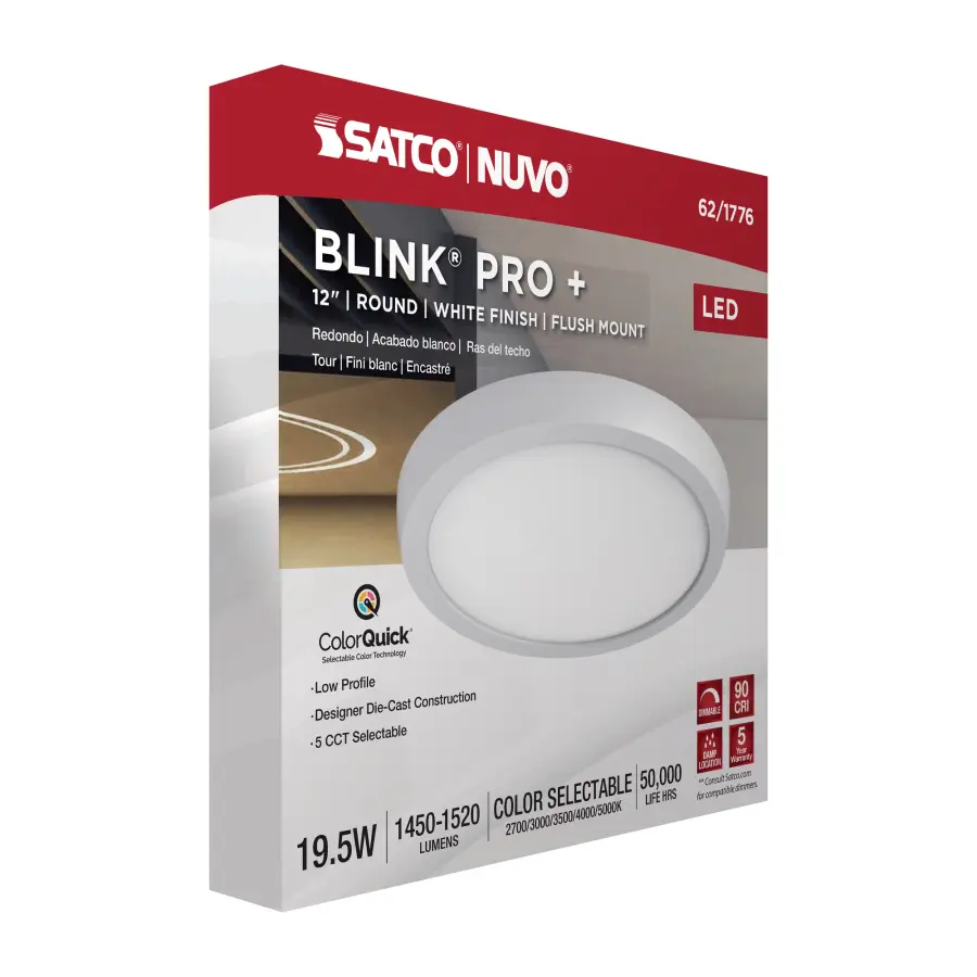 Blink Pro Plus 12" Round LED Flush Mount - Image 14