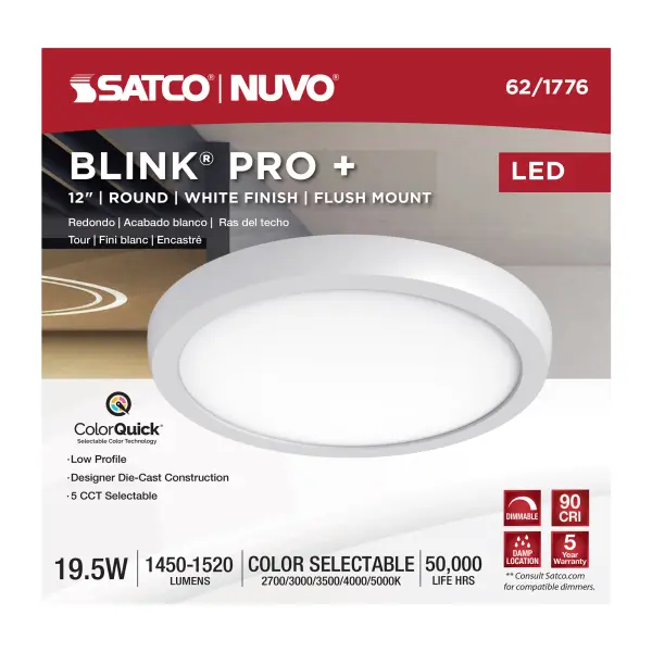 Blink Pro Plus 12" Round LED Flush Mount - Image 9