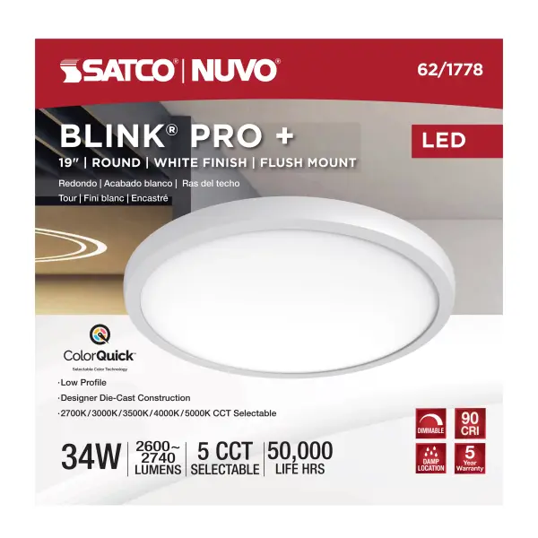 Blink Pro Plus 19" Round LED Flush Mount - Image 9
