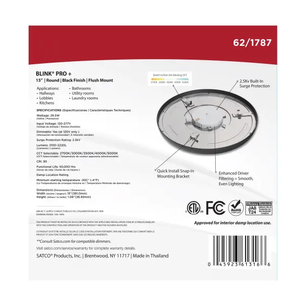 Blink Pro Plus 15" Round LED Flush Mount - Image 10