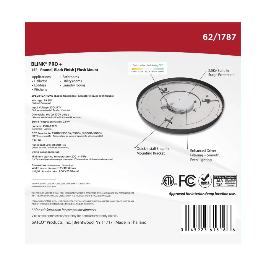 Blink Pro Plus 15" Round LED Flush Mount - Image 10