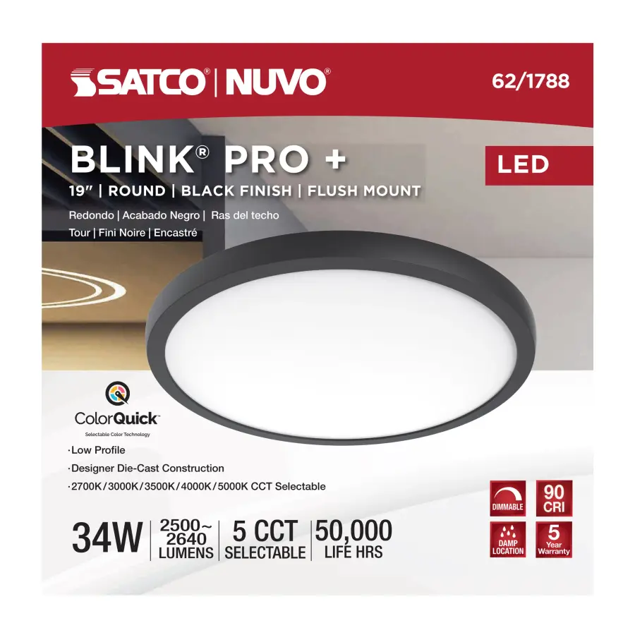 Blink Pro Plus 19" Round LED Flush Mount - Image 9