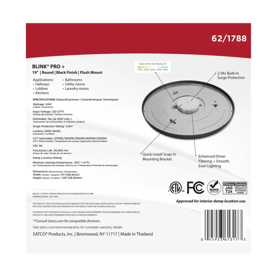 Blink Pro Plus 19" Round LED Flush Mount - Image 10