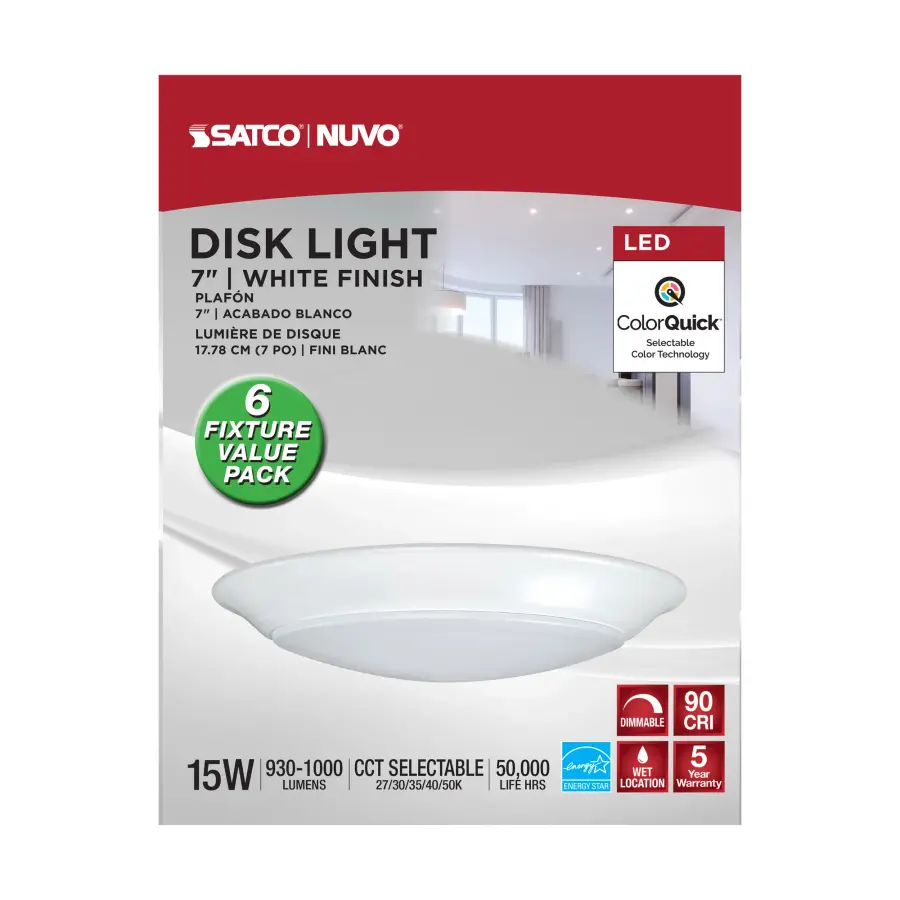 7" LED Disk Light - 5-CCT Selectable (6-Pack) - Image 4