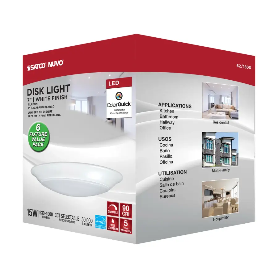 7" LED Disk Light - 5-CCT Selectable (6-Pack) - Image 8