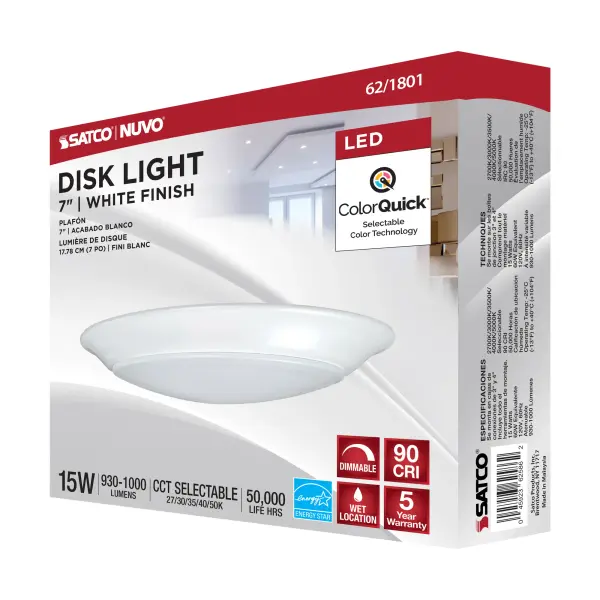 7" LED Disk Light with 5-CCT Selectable Technology - Image 7