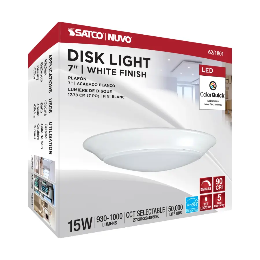 7" LED Disk Light with 5-CCT Selectable Technology - Image 8